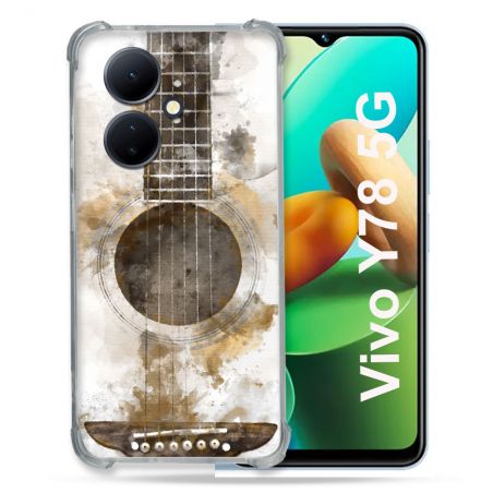Coque Renforcée Pour Vivo V29 Lite 5G / Y78 5G Musique Guitare Tag