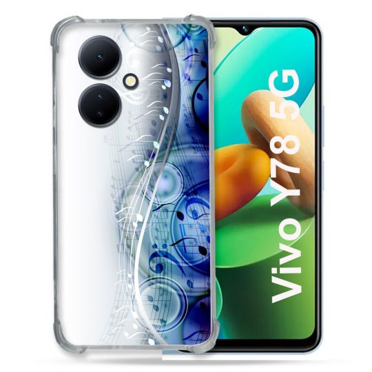Coque Renforcée Pour Vivo V29 Lite 5G / Y78 5G Musique Partition Vague