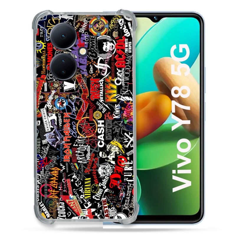 Coque Renforcée Pour Vivo V29 Lite 5G / Y78 5G Musique Rock Groupe
