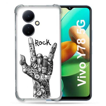 Coque Renforcée Pour Vivo V29 Lite 5G / Y78 5G Musique Rock Main