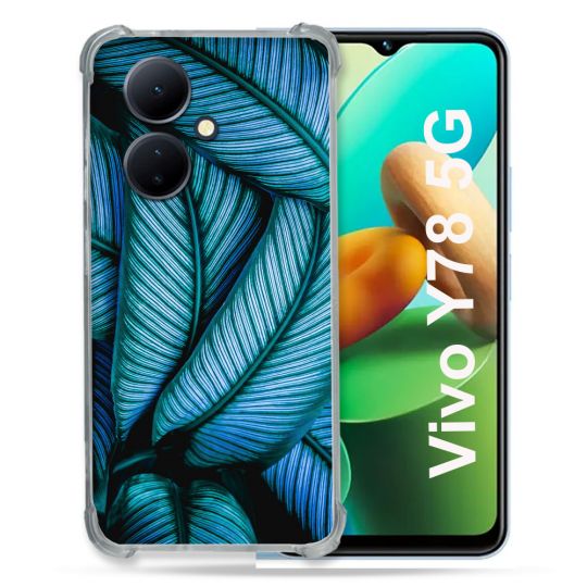 Coque Renforcée Pour Vivo V29 Lite 5G / Y78 5G Nature Feuille Palmier