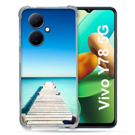 Coque Renforcée Pour Vivo V29 Lite 5G / Y78 5G Nature Pont Mer