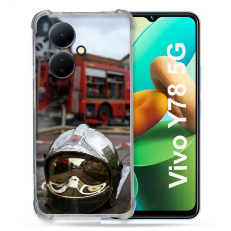 Coque Renforcée Pour Vivo V29 Lite 5G / Y78 5G Pompier Casque Camion