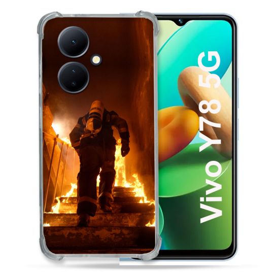 Coque Renforcée Pour Vivo V29 Lite 5G / Y78 5G Pompier Escalier
