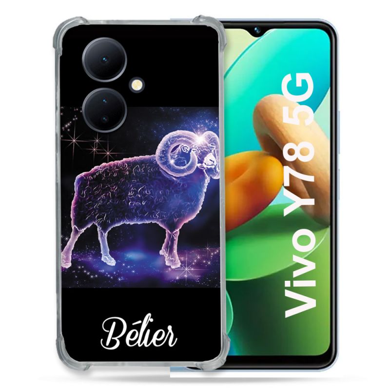 Coque Renforcée Pour Vivo V29 Lite 5G / Y78 5G Signe Zodiaque 2 Bélier