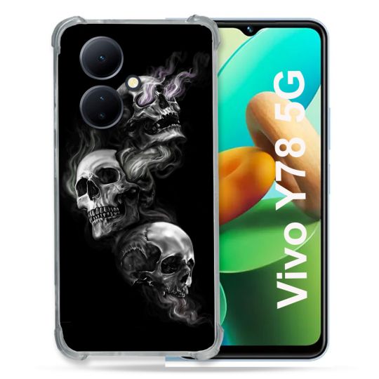 Coque Renforcée Pour Vivo V29 Lite 5G / Y78 5G Tete de Mort Triple