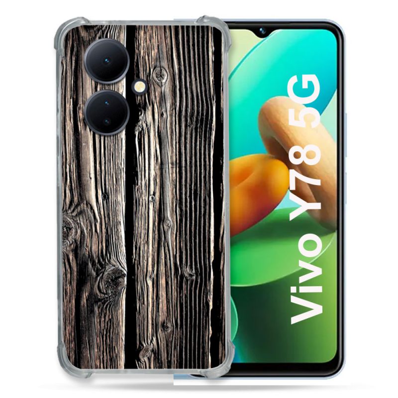 Coque Renforcée Pour Vivo V29 Lite 5G / Y78 5G Texture Bois