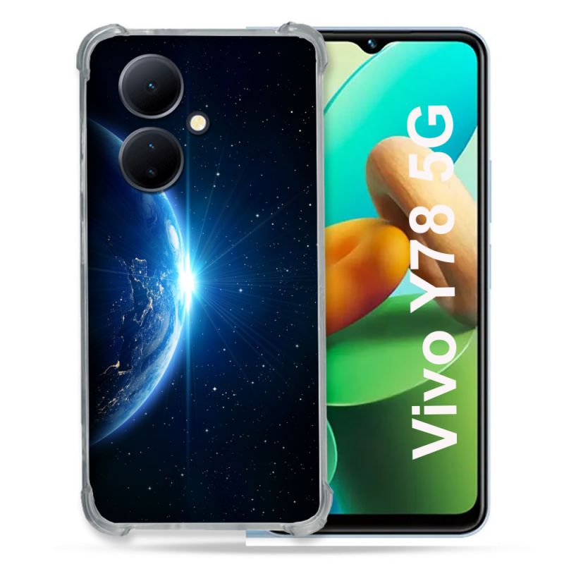 Coque Renforcée Pour Vivo V29 Lite 5G / Y78 5G Univers Planete Terre