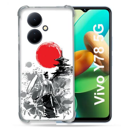 Coque Renforcée Pour Vivo V29 Lite 5G / Y78 5G Voyage Japon Femme