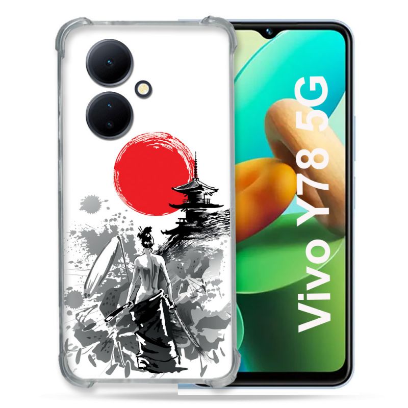 Coque Renforcée Pour Vivo V29 Lite 5G / Y78 5G Voyage Japon Femme