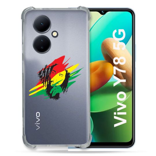 Coque Renforcée Transparente Pour Vivo V29 Lite 5G / Y78 5G Bob Marley Graf