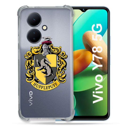 Coque Renforcée Transparente Pour Vivo V29 Lite 5G / Y78 5G Harry Potter Hufflepuff