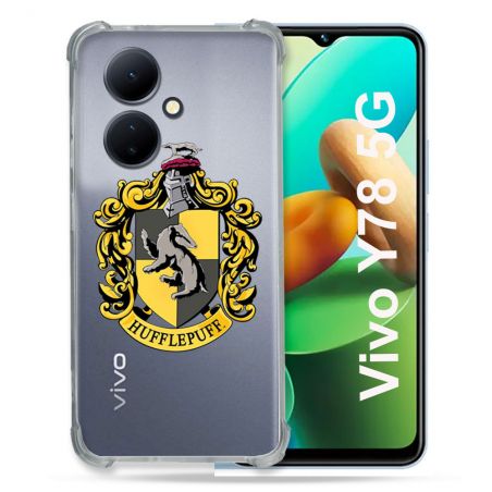Coque Renforcée Transparente Pour Vivo V29 Lite 5G / Y78 5G Harry Potter Hufflepuff