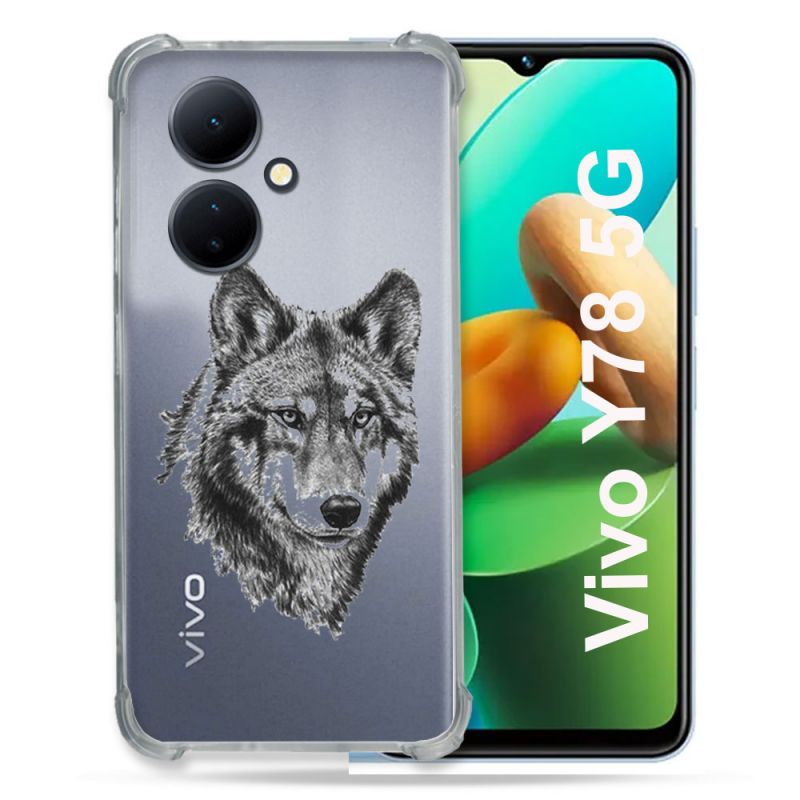 Coque Renforcée Transparente Pour Vivo V29 Lite 5G / Y78 5G Loup