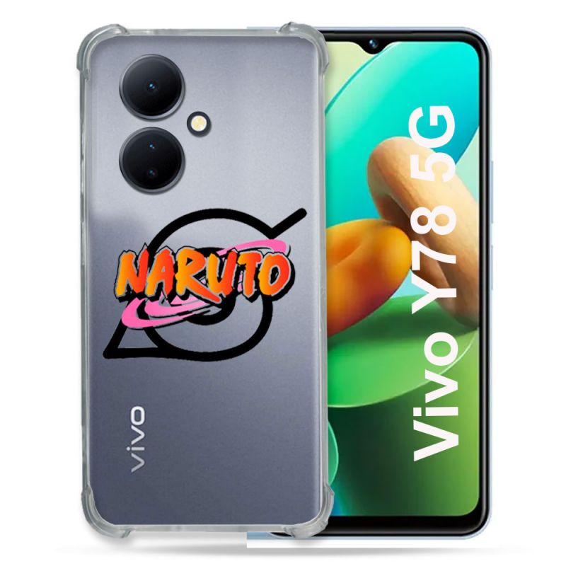 Coque Renforcée Transparente Pour Vivo V29 Lite 5G / Y78 5G Naruto Logo