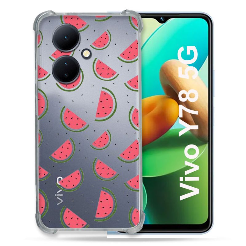 Coque Renforcée Transparente Pour Vivo V29 Lite 5G / Y78 5G Pasteque