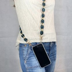 Coque Renforcée Transparente Pour Vivo V29 Lite 5G / Y78 5G Lanière / Cordon Anneaux Bleu et Or