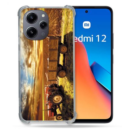 Coque Renforcée En Verre Trempé Pour Xiaomi Redmi 12 5G Agriculture Tracteur Color