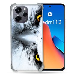 Coque Renforcée En Verre Trempé Pour Xiaomi Redmi 12 5G Animal Aigle Royal Blanc