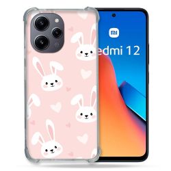 Coque Renforcée En Verre Trempé Pour Xiaomi Redmi 12 5G Animal Lapin Rose