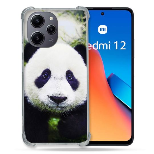Coque Renforcée En Verre Trempé Pour Xiaomi Redmi 12 5G Animal Panda Color