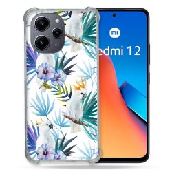 Coque Renforcée En Verre Trempé Pour Xiaomi Redmi 12 5G Animal Perroquet Peinture