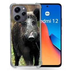 Coque Renforcée En Verre Trempé Pour Xiaomi Redmi 12 5G Chasse Sanglier bois