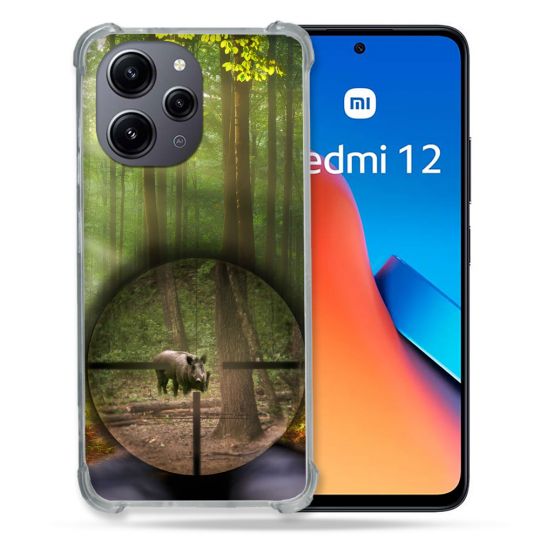Coque Renforcée En Verre Trempé Pour Xiaomi Redmi 12 5G Chasse Sanglier Viseur