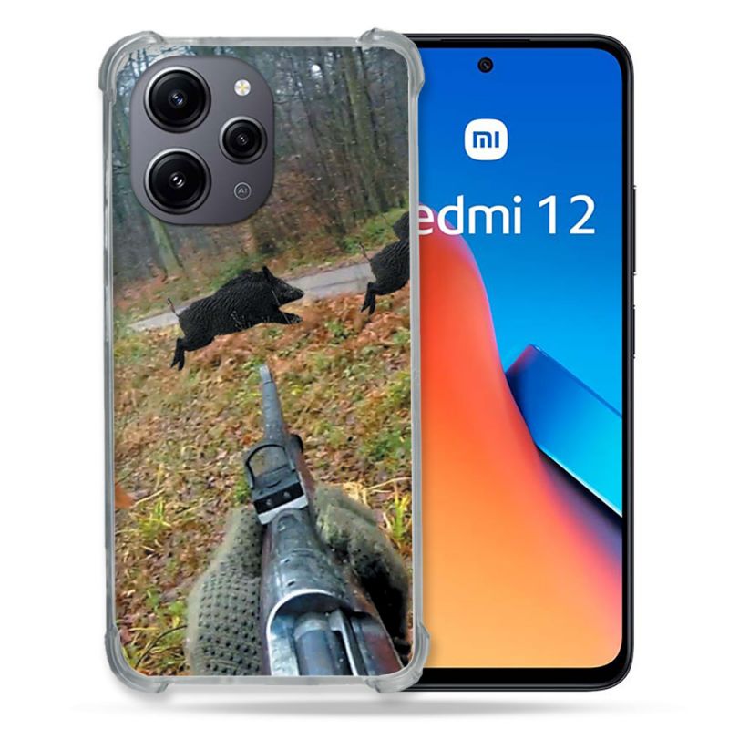 Coque Renforcée En Verre Trempé Pour Xiaomi Redmi 12 5G Chasse Vision Tir