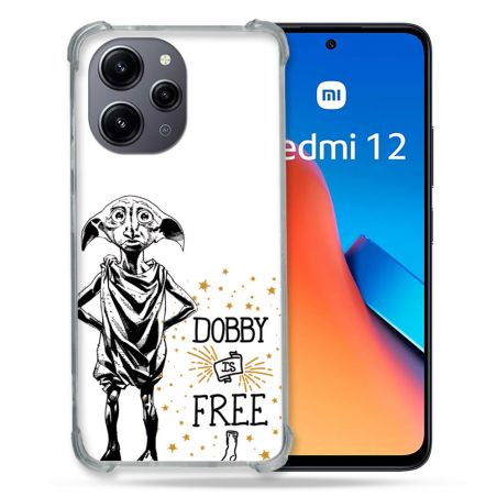 Coque Renforcée En Verre Trempé Pour Xiaomi Redmi 12 5G Harry Potter Dobby Free Blanc