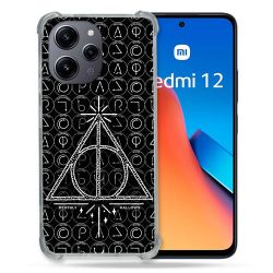 Coque Renforcée En Verre Trempé Pour Xiaomi Redmi 12 5G Harry Potter Hollows Triangle Noir