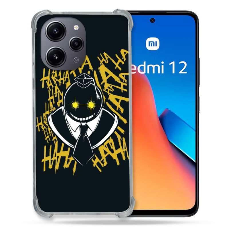 Coque Renforcée En Verre Trempé Pour Xiaomi Redmi 12 5G Manga Assassination Classroom Kuro Noir