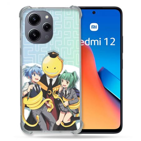 Coque Renforcée En Verre Trempé Pour Xiaomi Redmi 12 5G Manga Assassination Classroom Kuro Trio