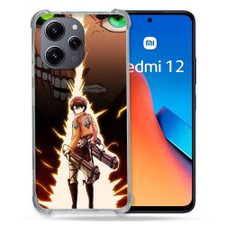 Coque Renforcée En Verre Trempé Pour Xiaomi Redmi 12 5G Manga Attaque Titans Eren Eclair