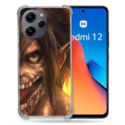 Coque Renforcée En Verre Trempé Pour Xiaomi Redmi 12 5G Manga Attaque Titans Eren Titan