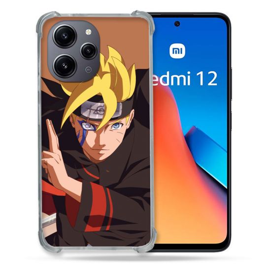 Coque Renforcée En Verre Trempé Pour Xiaomi Redmi 12 5G Manga Boruto Signe
