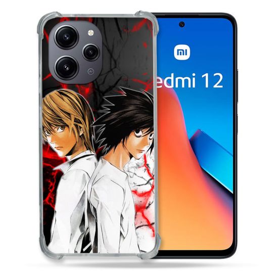 Coque Renforcée En Verre Trempé Pour Xiaomi Redmi 12 5G Manga Death Note Duo