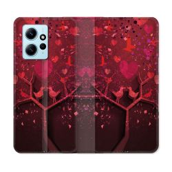 Housse Cuir Portefeuille Pour Xiaomi Redmi Note 12 4G Amour Arbre