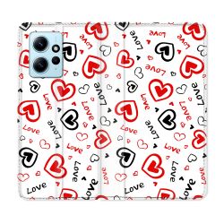 Housse Cuir Portefeuille Pour Xiaomi Redmi Note 12 4G Amour Love