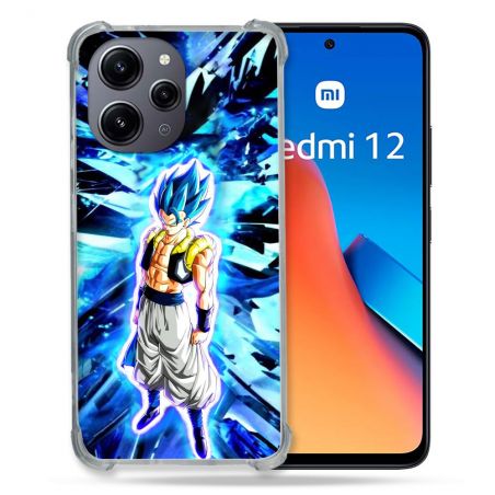 Coque Renforcée En Verre Trempé Pour Xiaomi Redmi 12 5G Manga Dragon Ball Gogeta Lumiere