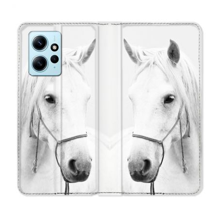 Housse Cuir Portefeuille Pour Xiaomi Redmi Note 12 4G Animal Cheval Cristal