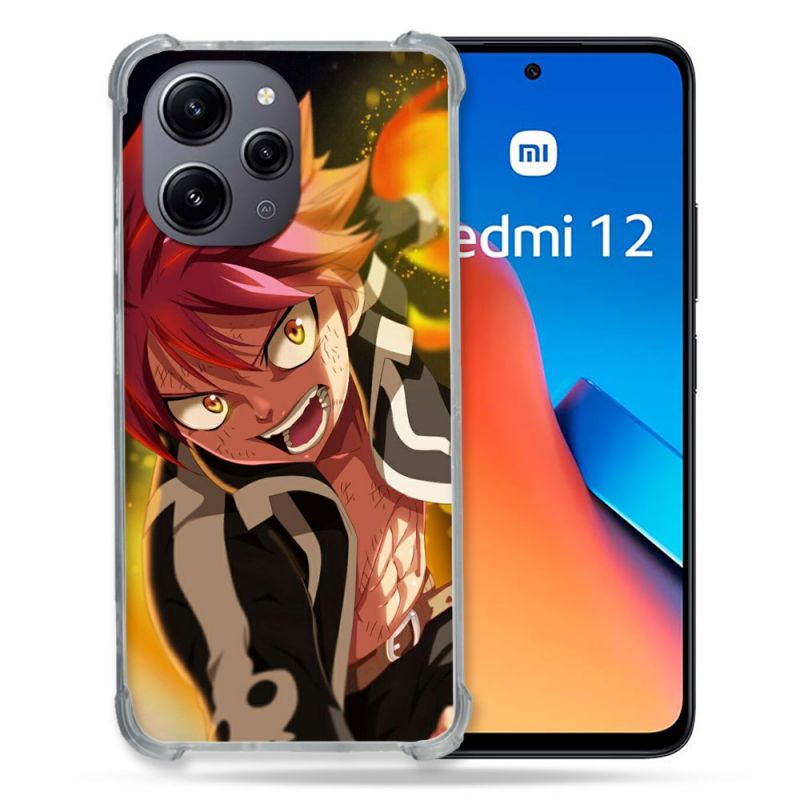 Coque Renforcée En Verre Trempé Pour Xiaomi Redmi 12 5G Manga Fairy Tail Natsu