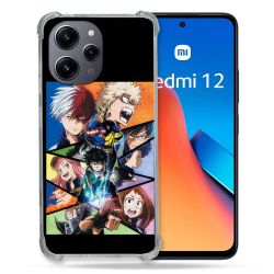 Coque Renforcée En Verre Trempé Pour Xiaomi Redmi 12 5G Manga My Hero Academia Noir