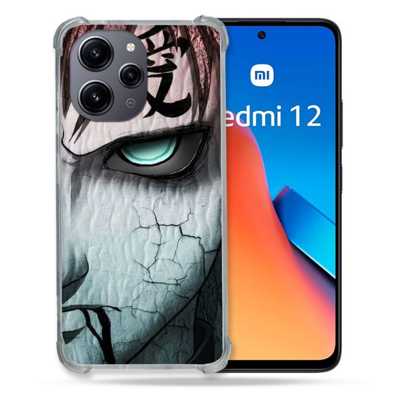 Coque Renforcée En Verre Trempé Pour Xiaomi Redmi 12 5G Manga Naruto Gaara