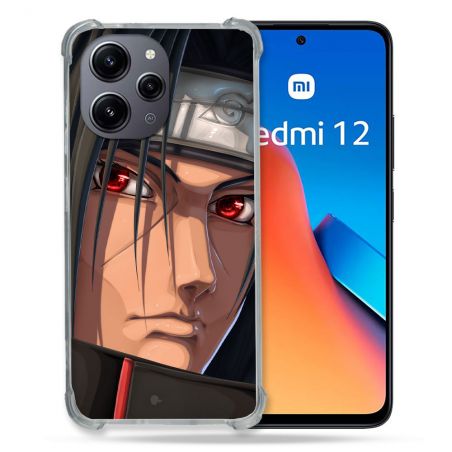 Coque Renforcée En Verre Trempé Pour Xiaomi Redmi 12 5G Manga Naruto Itachi Visage