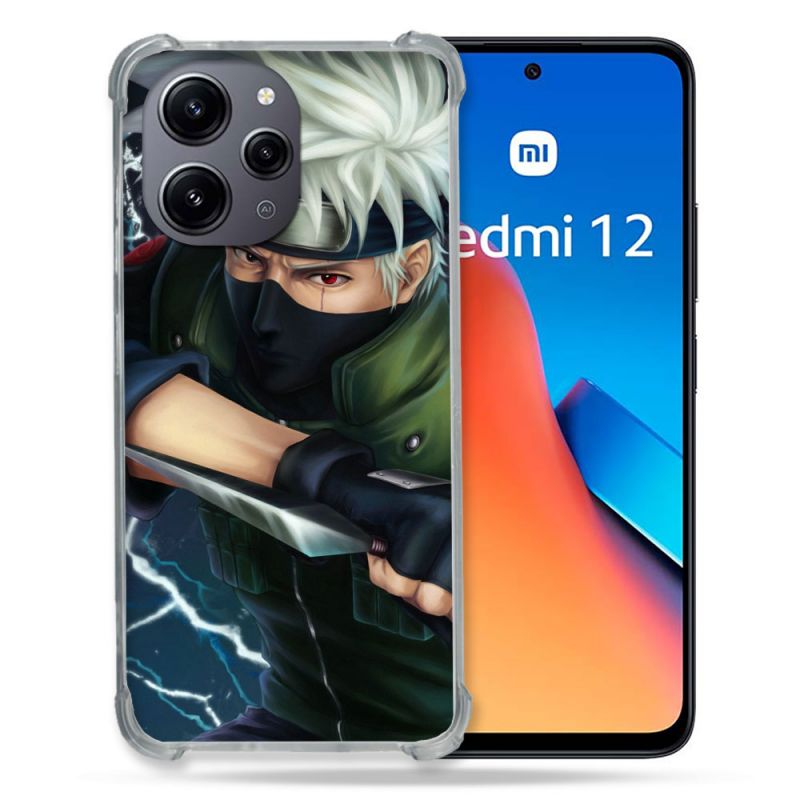 Coque Renforcée En Verre Trempé Pour Xiaomi Redmi 12 5G Manga Naruto Kakashi