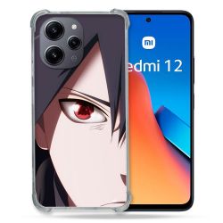 Coque Renforcée En Verre Trempé Pour Xiaomi Redmi 12 5G Manga Naruto Sasuke visage