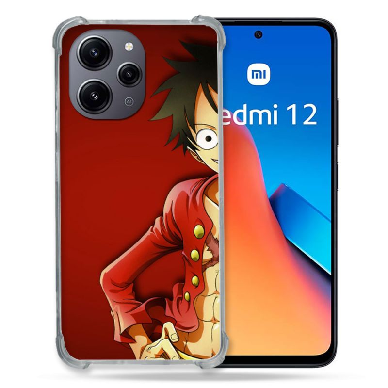 Coque Renforcée En Verre Trempé Pour Xiaomi Redmi 12 5G Manga One Piece Luffy