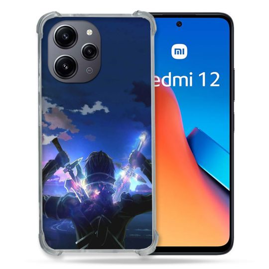 Coque Renforcée En Verre Trempé Pour Xiaomi Redmi 12 5G Manga SAO sword Art Online Epee