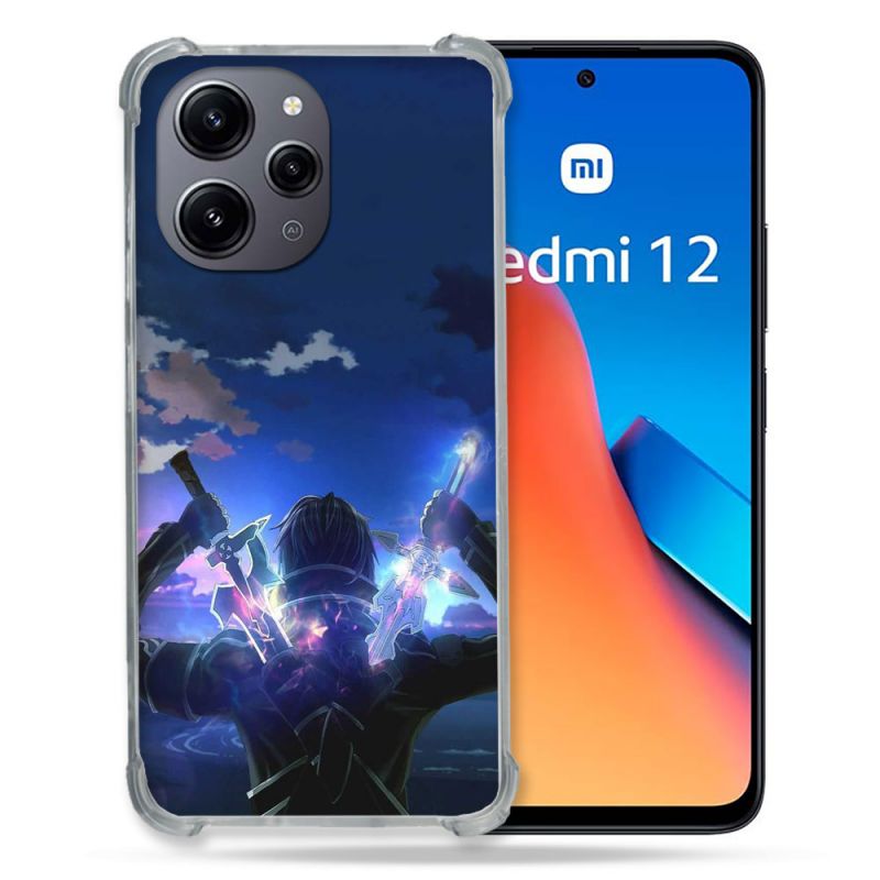 Coque Renforcée En Verre Trempé Pour Xiaomi Redmi 12 5G Manga SAO sword Art Online Epee